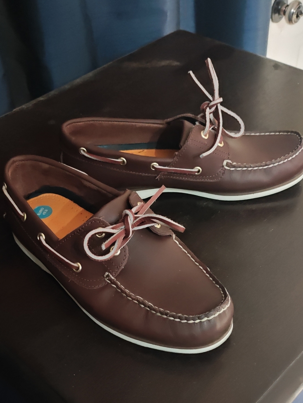 TIMBERLAND Brown Leather Lace-Up Boat Shoes